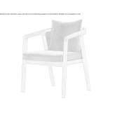 Iroko chair with armrests Istebna