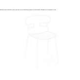 Chair with open backrest, made of metal and polyurethane Karawara
