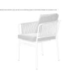 Garden chair with armrests and integrated cushion Chinchon