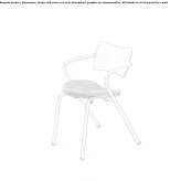 Metal garden chair with stackable armrests Ballabio