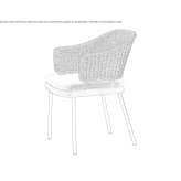 Rope chair with armrests Leipzig