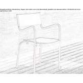 Metal garden chair with stackable armrests Fulda