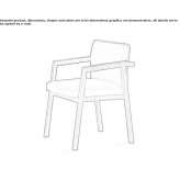 Fabric chair with armrests Feresti