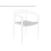 Teak chair with stackable armrests Uchiza