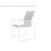 Stackable chair on a sled base with armrests Heston