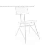 Stainless steel and wood chair Kehrsatz