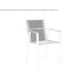 Garden chair with stackable armrests Blucina