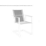 Garden chair on supports with armrests Blucina
