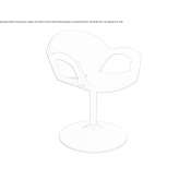 Polyethylene chair with armrests Almada