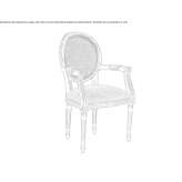 Solid wood chair with armrests Godow