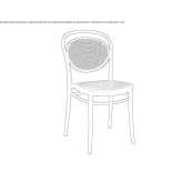Garden chair with open backrest Sovetsk