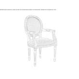 Fabric chair with armrests Godow