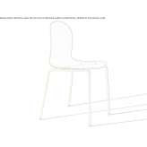 Multi-layer wooden garden chair with steel legs Grishino