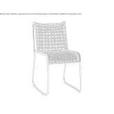 Garden chair with rope on sled base Pluneret