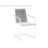 Garden chair on supports with armrests Tornesch