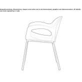 Polyethylene chair with armrests Fernie