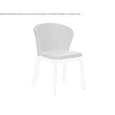 Fabric chair with integrated cushion Zebbug