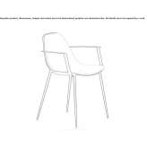Aluminum garden chair with armrests Beliu