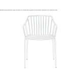 Metal chair with armrests Chisholm