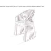 Stainless steel garden chair with armrests Essendon