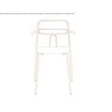 Metal garden chair with stackable armrests Eefde