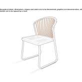 Stainless steel garden chair with sleigh base Essendon