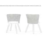 Taek garden chair with legs Bisbee