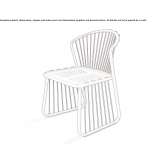 Stainless steel garden chair with sleigh base Essendon