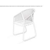 Stainless steel garden chair with armrests Essendon