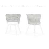 Garden chair with painted aluminum legs Bisbee