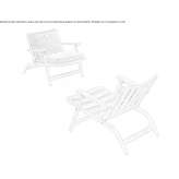 Folding teak lounger with armrests Malsch