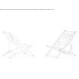 Folding fabric lounger Ahoskie