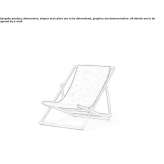 Foldable deckchair with foldable backrest Saara