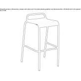 A tall, stackable aluminum stool Tutana
