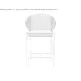 Tall metal stool with armrests Brzyska