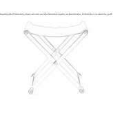 Folding leather stool Aluksne