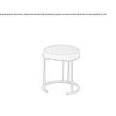 Low fabric stool Dragash