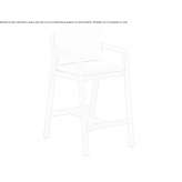 A tall wooden garden stool with armrests Hieflau