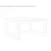 Aluminum stool with a low base on a sled Ripon