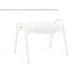 Steel stool with integrated cushion Magliano