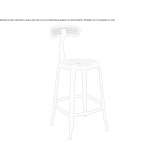 Tall, steel garden stool Wolsdorf