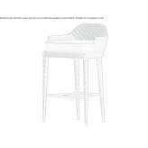 High stool made of wood and fabric Wanakah