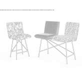 High garden stool with backrest Marconia