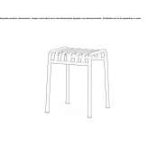 Steel garden stool Quime