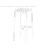 Steel bar stool Quime