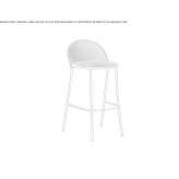 A high, fabric garden stool with a backrest Waspik