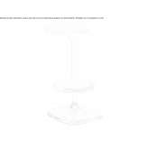 High, polypropylene stool with height adjustment Gokcesu
