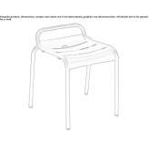 Stackable aluminum garden stool Tutana