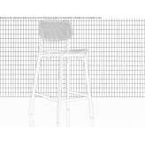 High stool with backrest Senglea