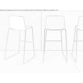 High garden stool with backrest Mysen